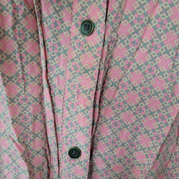 Matilda Jane Solstice Romper Womens M Pink Floral Print Contrast Rayon Pockets - Picture 5 of 12